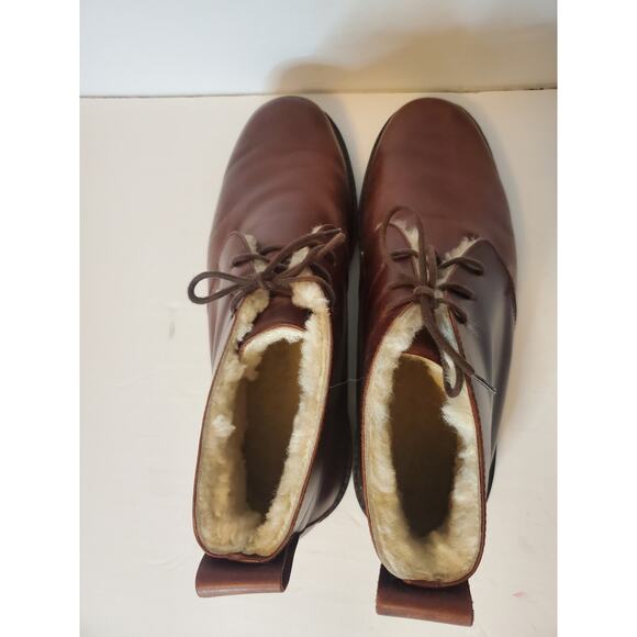 Brown Leather Chukka‎ Boots Lined Mens Size 13 Vibram Gumlite Made in Brazil main image 5
